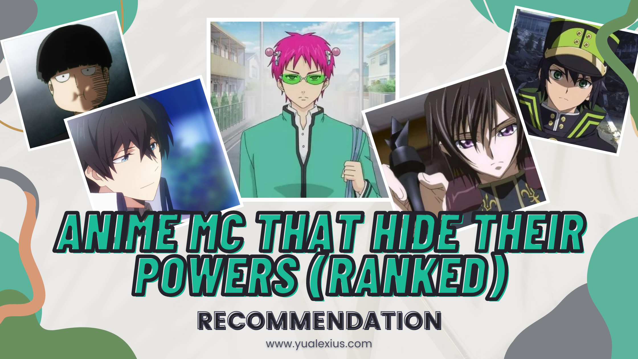 anime main characters that hides their power